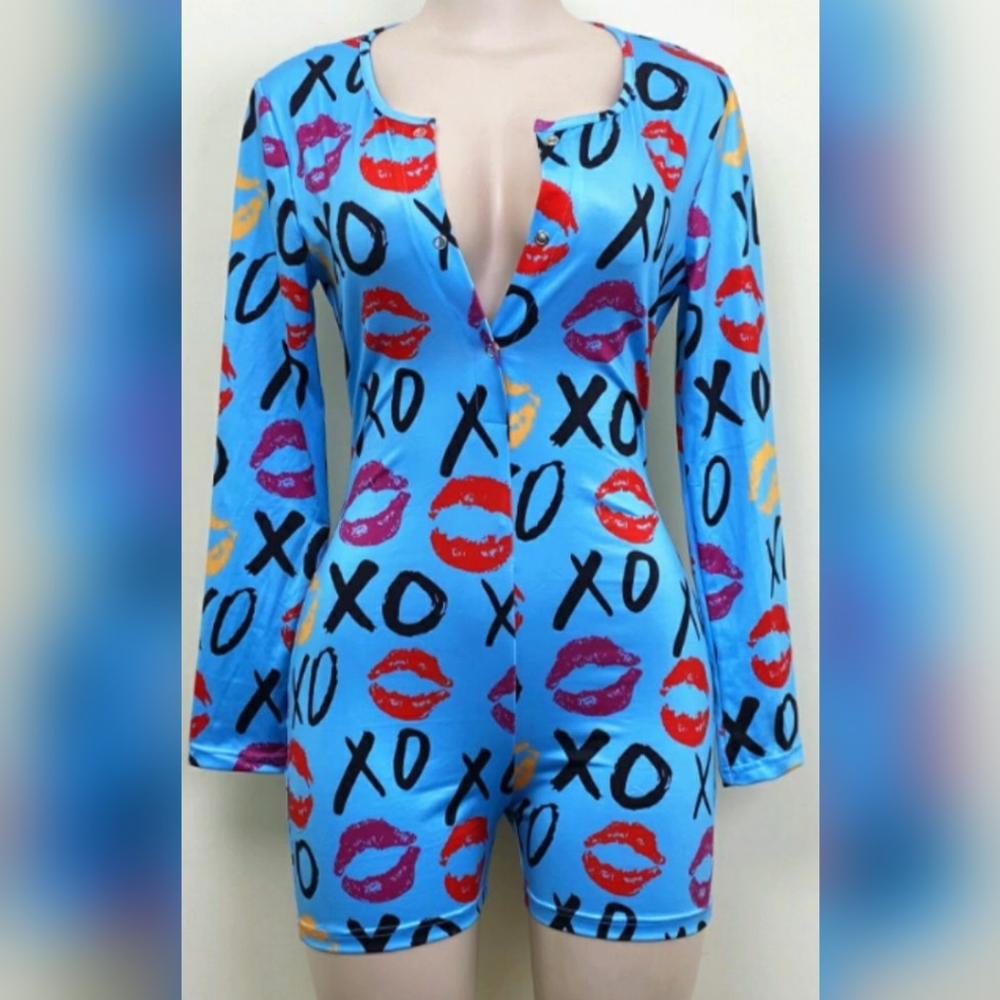 New Women's Blue XO Onesie